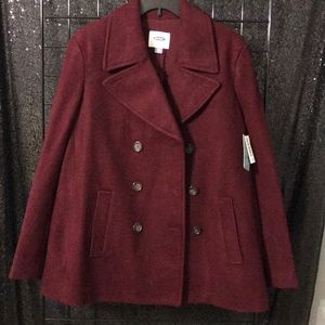 Old Navy Burgundy Peacoat! Never Worn!